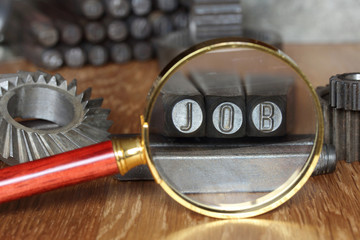 magnifying glass - job