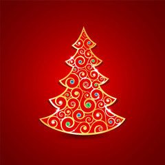 Christmas golden tree
