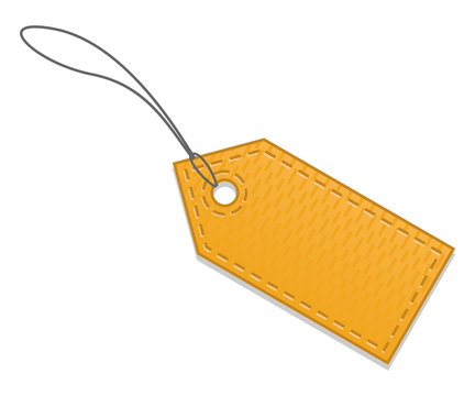 Blank Orange Sale Tag