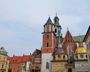 Fototapeta na wymiar Katedra w pałacu królewskim w Krakowie w Polsce