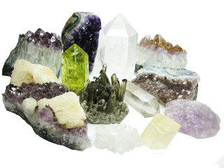 amethyst citrine quartz set geode geological crystals