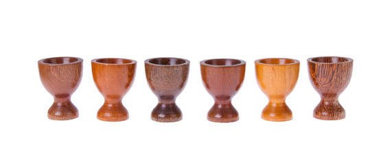 Set of 6 different egg cups