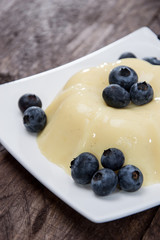 Vanilla Pudding topped with Berries
