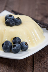 Vanilla Pudding topped with Berries