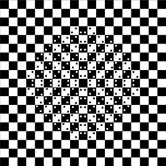 illusion rond carré