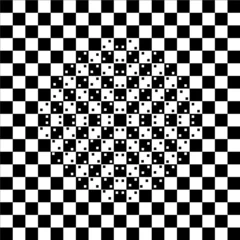 Papier Peint photo autocollant Psychédélique illusion rond carré