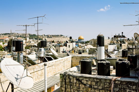 View from the walls of ancient Jerusalem