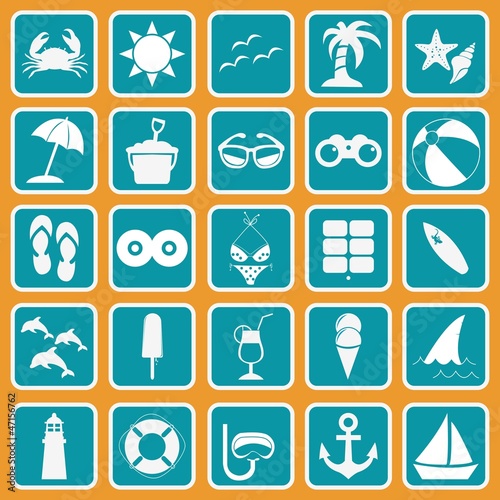 "Spring Break Icon Collection Set 2" Stock image and royalty-free vector files on Fotolia.com