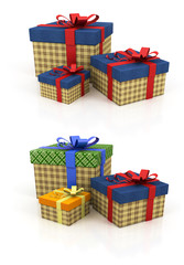 Colored box with gifts