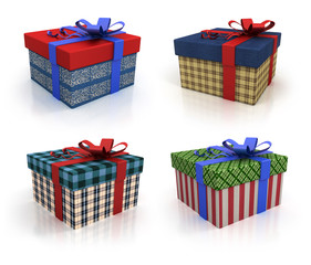 Colored box with gifts
