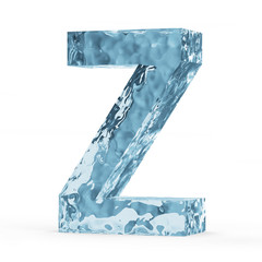 Water Alphabet isolated on white background (Letter Z)