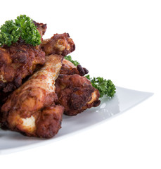 Heap of Chicken isolated on white