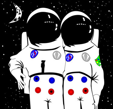 Couple d'astronaute