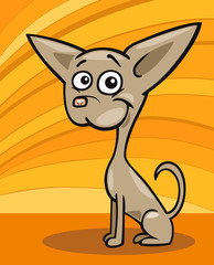 chihuahua dog cartoon illustration