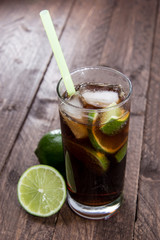 Longdrink in a glass