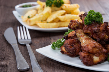 Mixed Fingerfood on wood