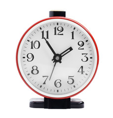 Red round alarm clock