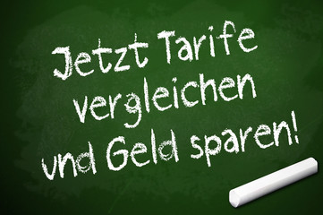 Kreidetafel mit Tarif