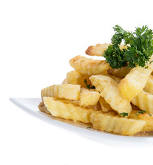 Plate with french fries