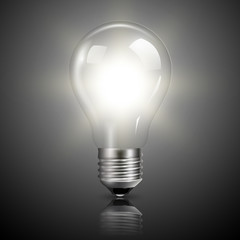 Light bulb illuminated