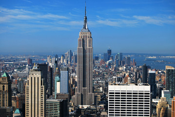 Empire State Building et Manhattan New York USA - obrazy, fototapety, plakaty