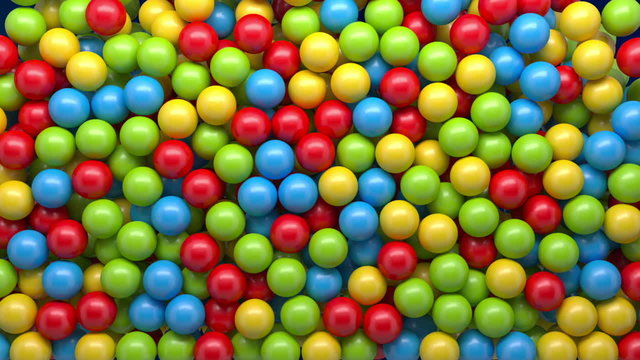 falling colored balls intro background