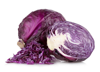 red cabbage isolated on white © Viktar Malyshchyts