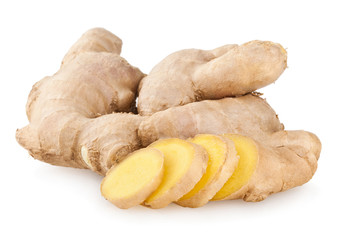 ginger root isolated on white