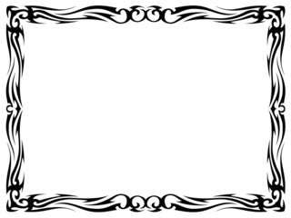 simple black tattoo ornamental decorative frame