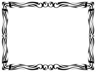 simple black tattoo ornamental decorative frame