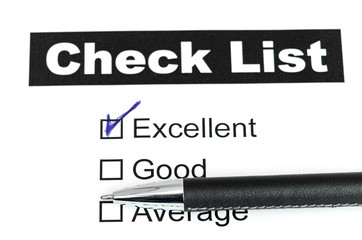 Tick placed in excellent checkbox on customer