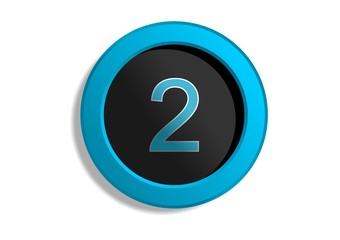 Botão Com o Número 2