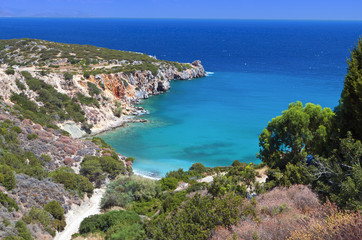 Fototapeta na wymiar Mirabello bay na wyspie Krecie w Grecji,