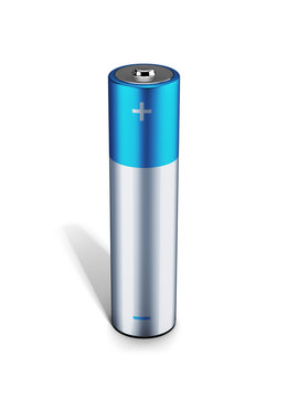 Blue alkaline battery