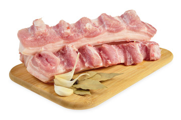 Fototapeta premium Raw bacon with ribs
