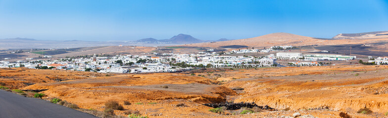 Typical houses on the island of Lanzarote