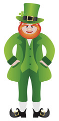 St Patricks Day Leprechaun Standing Illustration