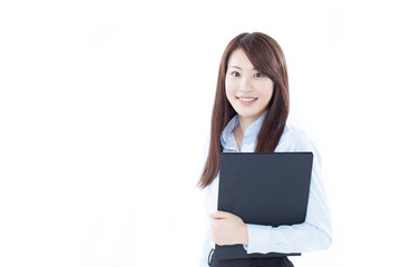 ファイルを持った女性