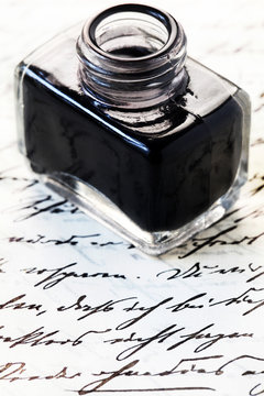 Inkwell on an Old Letter