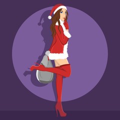 Sexy Girl Wearing Santa Costume 1