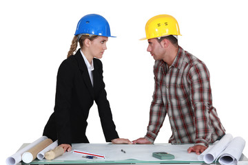 Two architects flirting