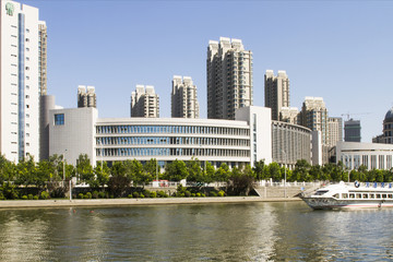 Fototapeta na wymiar nowoczesny budynek w Tianjin miasta Chin