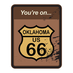 Route 66 sign, vector illustration