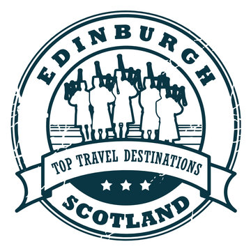 Grunge rubber stamp with text Edinburgh, Scotland vector