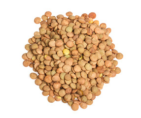 Lentils Isolated on White Background