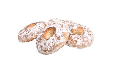 sweet cookies isolated on a white background