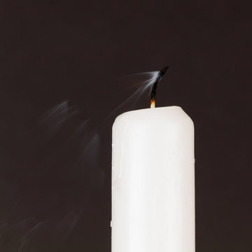 White candle isolated
