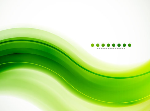 Modern detailed abstract background: green wave