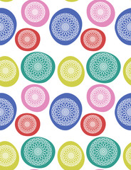 Colorful ornamental seamless pattern