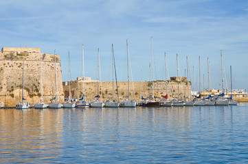 Panoramic view of Gallipoli. Puglia. Italy.